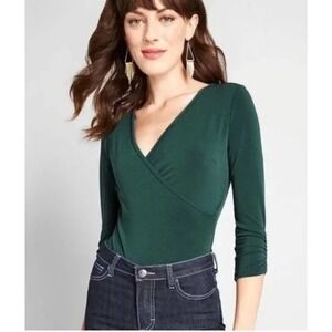 Modeoth Suits yoi well faux wrap bodysuitl